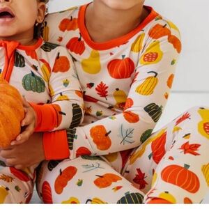 Little Sleepies two piece pumpkin pajama set. Size 2T